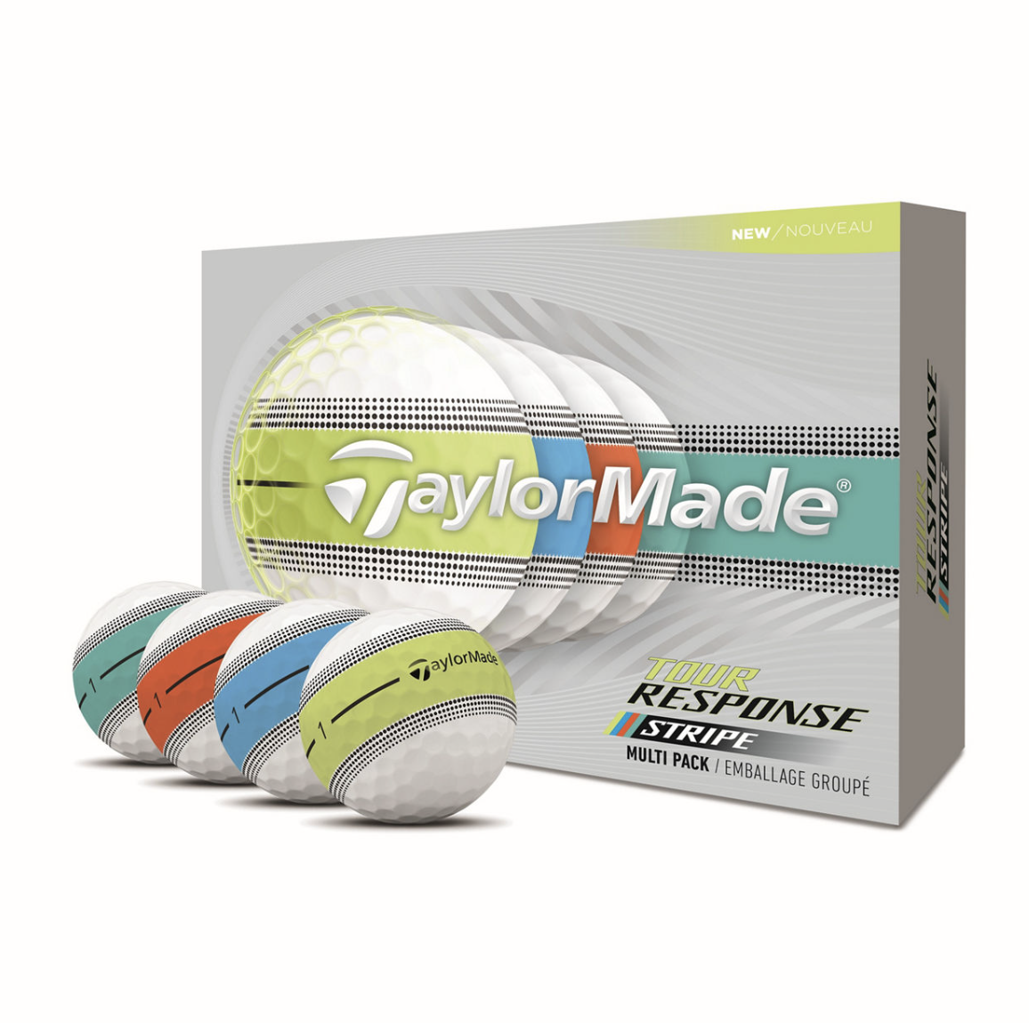 TaylorMade 2026 Tour Response Multi Stripe Golfbolde